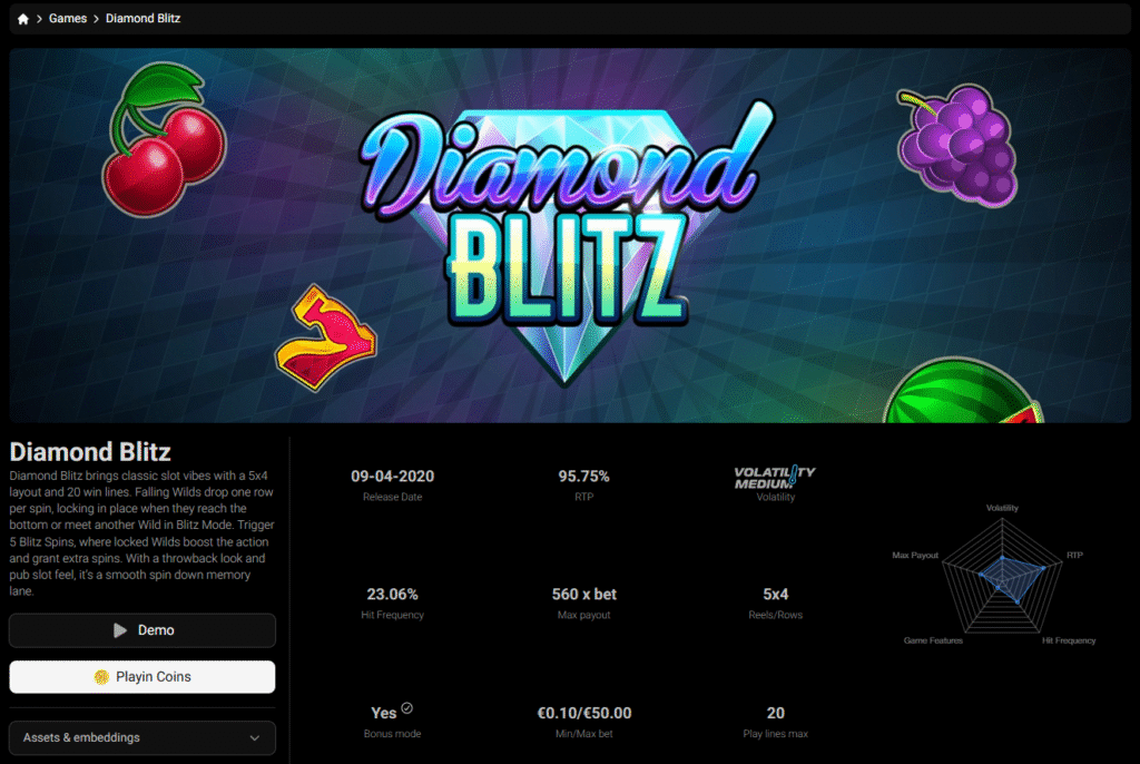สล็อต red tiger เกมแตกหนักๆ Diamond Blitz